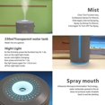 thumbnail image 3 of Humidificador de niebla fresca 230ml Mini Usb luces LED coloridas que cambian el humidificador de aire, 3 of 4