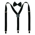 thumbnail image 1 of CTM®  Solid Bow Tie with Suspender Set (Men's), 1 of 3