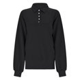 thumbnail image 4 of Gibobby Sudadera oversize mujer Sudadera de forro polar de gran tamaño con cuello redondo y manga larga con hombros caídos(Negro,G), 4 of 5
