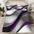 thumbnail image 2 of Feelyou Chic Abstract Striped Full Size Sheets, Fashion Geometric Bed Sheets, Teen Kid Child Adult Sheet Sets, Luxury Bedroom Decor, 4 Pieces, 2 of 7