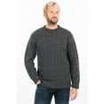 thumbnail image 3 of SAOL 100% Merino Wool Men's Aran Traditional Fisherman Cable Knit Sweater Irish Crew Neck Pullover Made in Ireland, 3 of 7