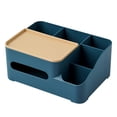 thumbnail image 1 of Multifunctional Tissue Box Desktop Organizer Paper Towel Dispenser Tissue Organizer Desktop Shelf Organizer Storage Organizer, 1 of 8