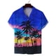 thumbnail image 2 of Camisas hawaianas de manga corta con estampado 3D de árbol de coco para hombre y mujer, ropa de calle informal para vacaciones, 2 of 5