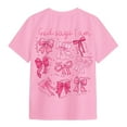 thumbnail image 5 of Gubotare T Shirts for Toddler Girls Girls' Basic Short Puff Sleeve Round Neck T Shirt (Pink,Size 3-4 Years), 5 of 6