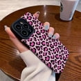 thumbnail image 5 of BINUFF Pink Leopard Print Faux Leather Phone Case Compatible with iPhone 11/12/13/14/15 Pro Max, 5 of 5