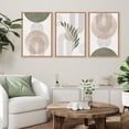 thumbnail image 5 of Sage Green Framed Canvas Prints Wall Art Set, Abstract Botanical Boho Wall Decor, Minimalist Geometric Line Leaf Canvas Artwork for Living Room, Bedroom, Dining Room, Office, Bathroom -, 5 of 6