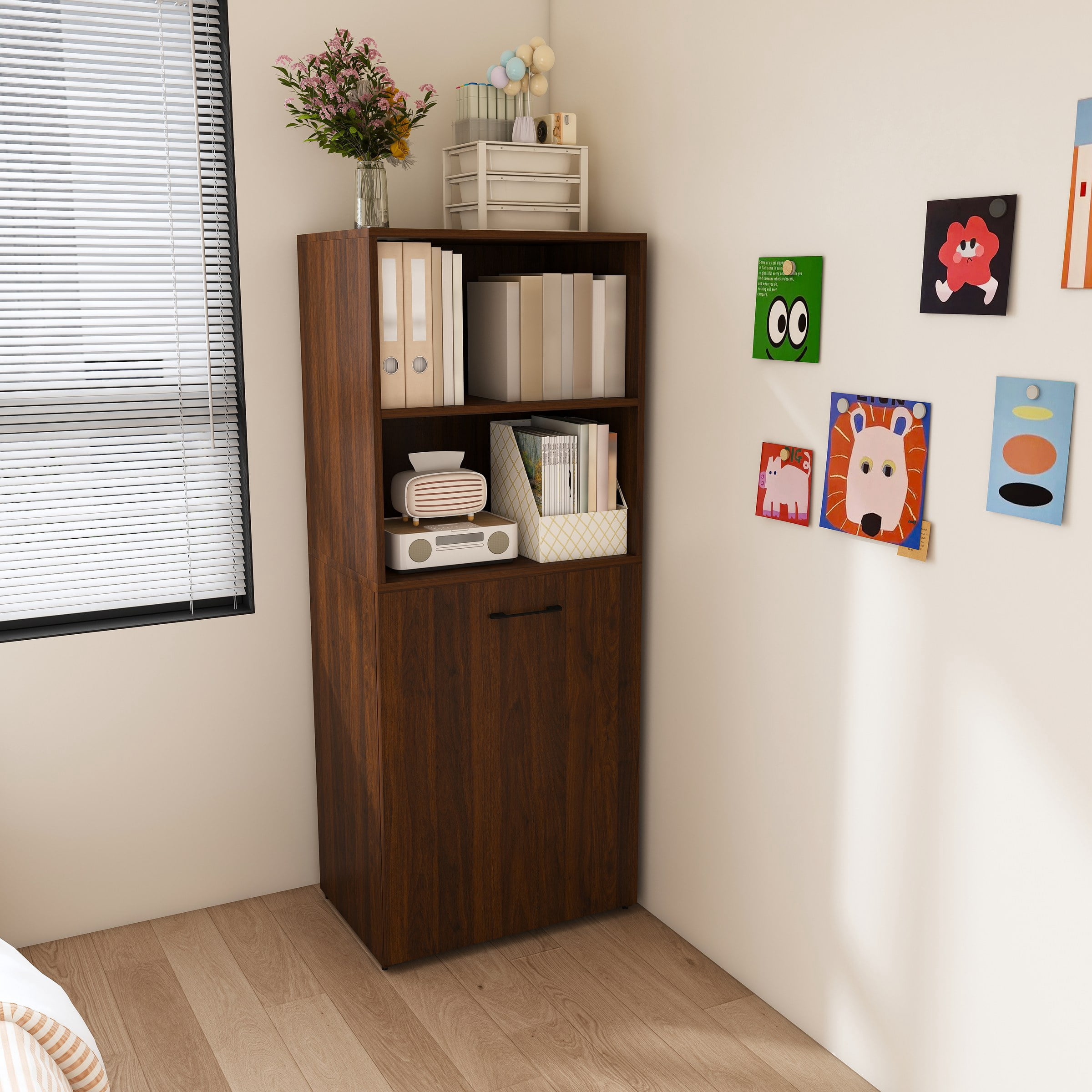 Stretchable Desk, Office Desk With Storage Shelves And Mobile Wheels, Foldable Desk Suitable For Small Apartments And Offices