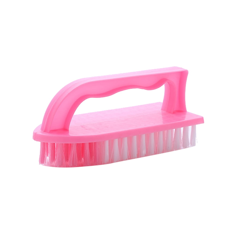 Plastic Scrubbing Brush Stiff Bristle Handle Cleaning Clothes Pan Tool M BL_ GT 