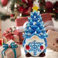 thumbnail image 5 of Ceramic Christmas Tree Gnome Figurine with Snowflake Pattern and Holiday Star Topper for Home Table Decor Gift, 5 of 5