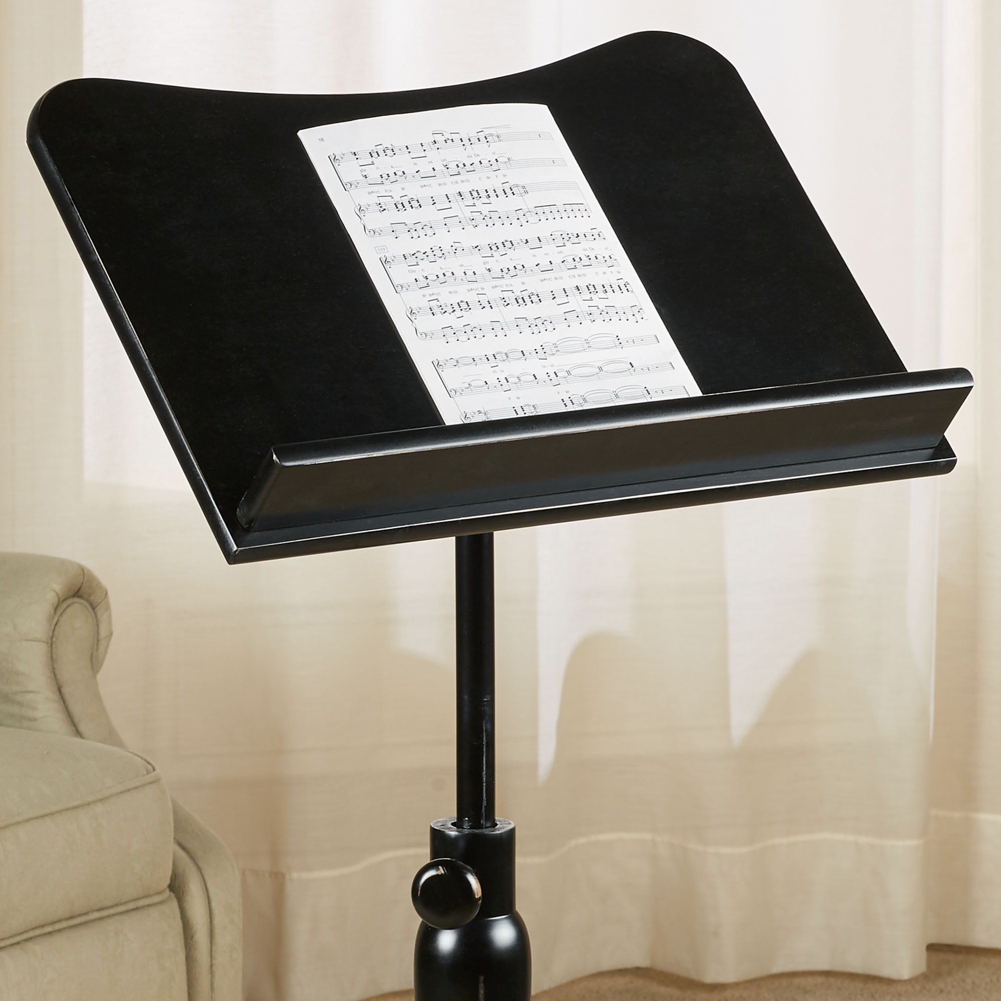 Parke Black Adjustable Wooden Music Stand