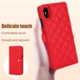 thumbnail image 3 of Allytechgroup Wallet Case for iPhone XS/X with Credit Card Slot, RFID Blocking PU Leather Case with Lanyard & Shoulder Strap & Kickstand Shockproof Bumper for Women Men, Red, 3 of 8