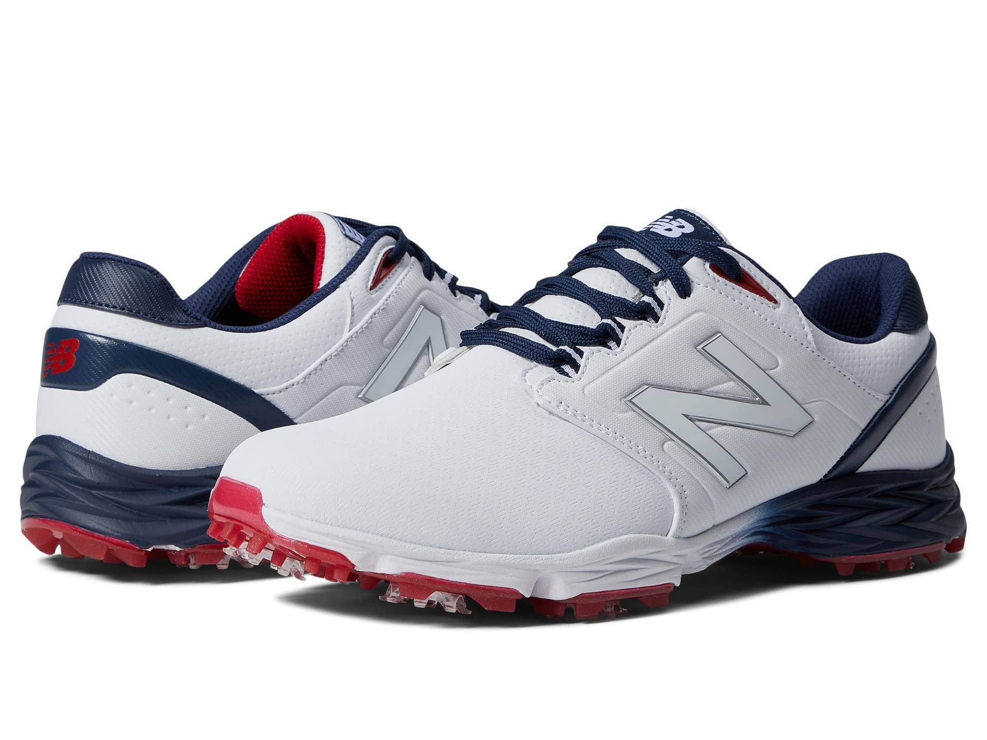New Balance Golf Striker V3 Soft White/Blue/Red Spike Golf Shoes New Balance Striker V3 Golf Shoes | Mercari main image 3