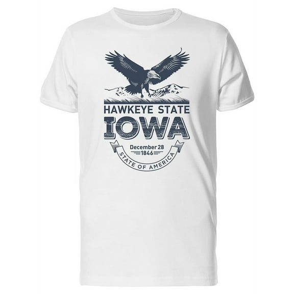 Hawkeye State Iowa 1846 T-Shirt Men -Image by Shutterstock, Male XX-Large