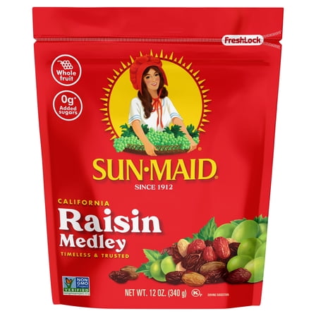 Sun-Maid� California Raisin Medley 12oz Resealable Stand-Up Bag