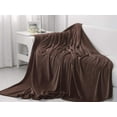 thumbnail image 4 of Sedona House Microfiber Soft Warm Lightweight Flannel Fleece Blanket 90x90 Queen Size Coffee, 4 of 7