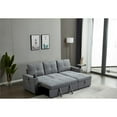 thumbnail image 5 of Pemberly Row Reversible Fabric Sleeper Sectional with USB in Gray, 5 of 18