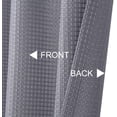 thumbnail image 5 of Zzistar Waffle Plaid Water Repellent Rod Pocket Tier Curtains, Pack of 2, Gray, 5 of 8