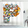 thumbnail image 1 of Ambesonne Letter P Shower Curtain, Game Sports Typography, 69"Wx75"L, Multicolor, 1 of 3