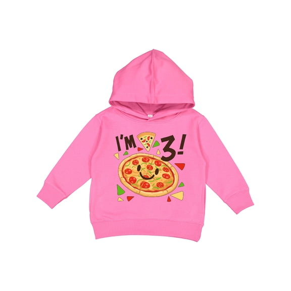 Inktastic I'm Three Pizza Birthday Party Toddler Hoodie