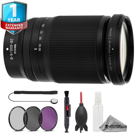 Nikon NIKKOR Z 28-400mm f/4-8 VR Lens - 7pc Essentials Bundle   1Yr Warranty