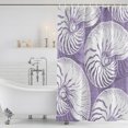thumbnail image 6 of 54x78 Inch Shower Curtain Decorative Coastal Shell Purple Bathtub Bath Curtains Fabric Waterproof Bathroom Decor, Summer Ocean Shell Beach Small Stall Shower Curtain Set with 12 Hooks, 6 of 7