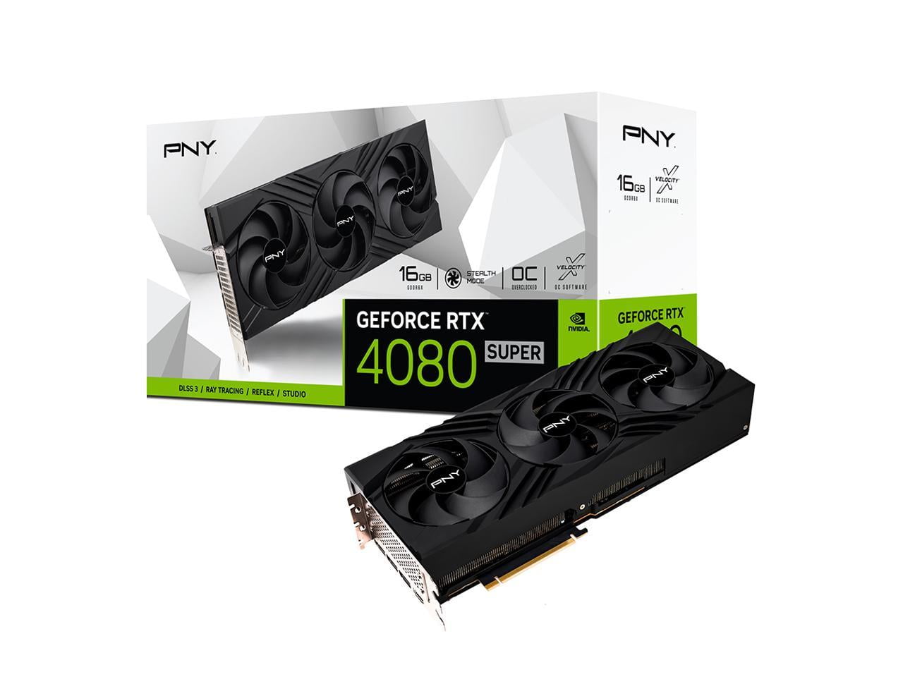 PNY GeForce RTX 4080 Super 16GB Verto Overclocked Triple Fan Graphics Card DLSS 3