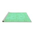 thumbnail image 2 of Ahgly Company Machine Washable Indoor Square Oriental Turquoise Blue Traditional Area Rugs, 7' Square, 2 of 4