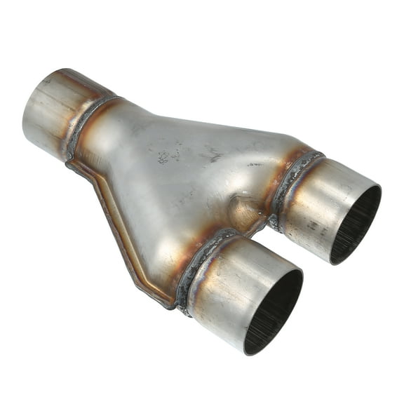 Unique Bargains Universal Y-shaped Exhaust Pipe 2.5 Inch Inner 2.5 Inch Outer 10 Inch Length Stainless Steel Silver Tone