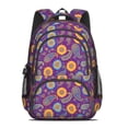 thumbnail image 2 of Paisley and Floral Purple Pattern Cute School Backpack Bag with Padded Back and Adjustable Shoulder Straps 16.9 X 12.6 X 5.9 Inches, 2 of 5