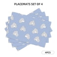 thumbnail image 2 of Placemats Set Of 4 / 6, Cute Funny Poodle Dog Blue Placemats For Dining Table Indoor/Outdoors Heat Resistant Washable Placemats 18" X 12", 2 of 8