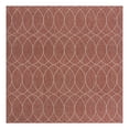 thumbnail image 2 of Unique Loom Outdoor Trellis Collection Area Rug - Gitter (10' Square Rust Red/Ivory), 2 of 6