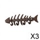 thumbnail image 1 of Perchero de Pared de Hierro Fundido Soledad estilo vintage 4 Ganchos 3 piezas, 1 of 7