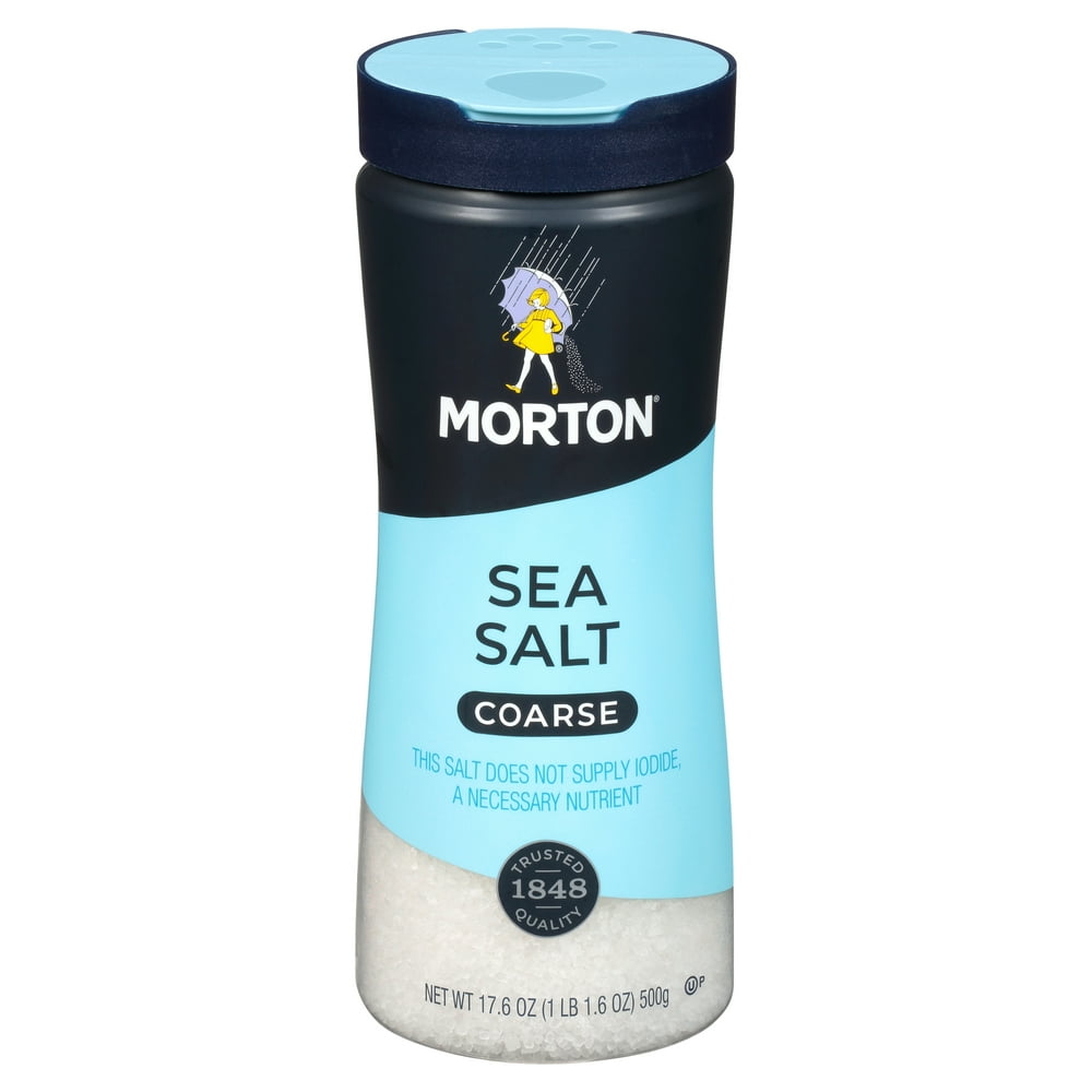 Morton Coarse Sea Salt For Rubs, Roasts, and Finishing, 17.6 OZ