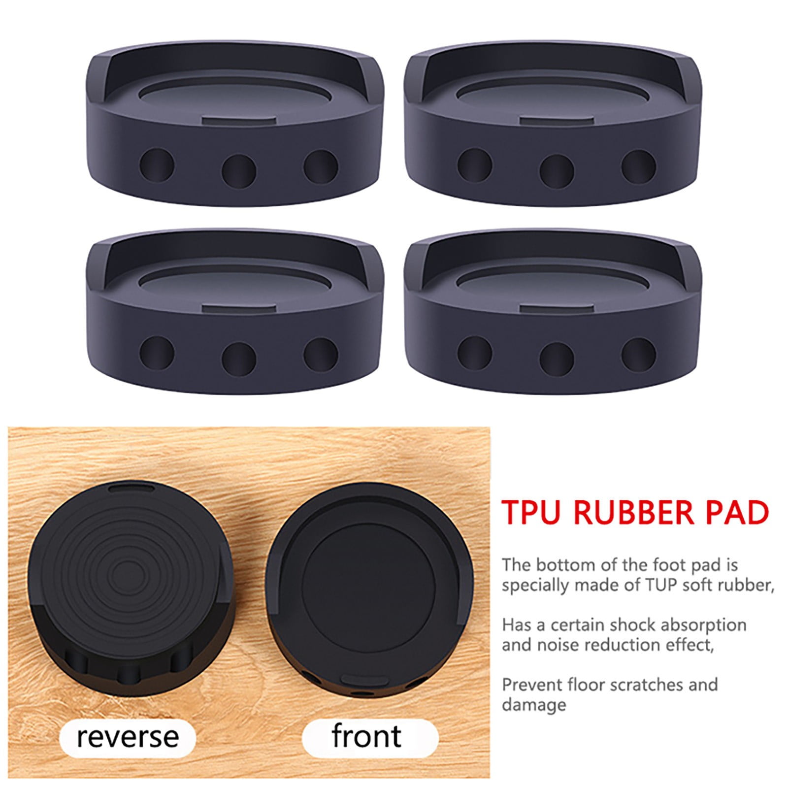 Clearance Sofa protective cover under $10,4PCS Washing Machine Absorbing Pad Refrigerator Base Rubber Absorbing Noise Reduction Pad Furniture Raising Pad 2PC