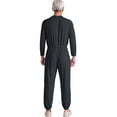 thumbnail image 2 of CHICTRY Combinaison Adaptative pour Hommes Manches Longues Poignets Élastiques Combinaison Anti-Rayures Col Rond Justaucorps d'Infirmière Gris Foncé m, 2 of 5