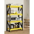 thumbnail image 6 of CXUZCZ 4-Tier Storage Shelves,79"H Heavy-Duty Garage Shelving Unit,Adjustable Industrial Metal Shelf System,3,400lbs Capacity,Tool Organizer for Garage,Workshop,42"W*20"D*79"H,Black&Yellow, 6 of 10