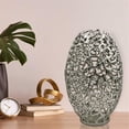 thumbnail image 4 of Pemberly Row 20" Decorative Handmade Aluminum Egg Nest Flower Vase in Nickel, 4 of 4