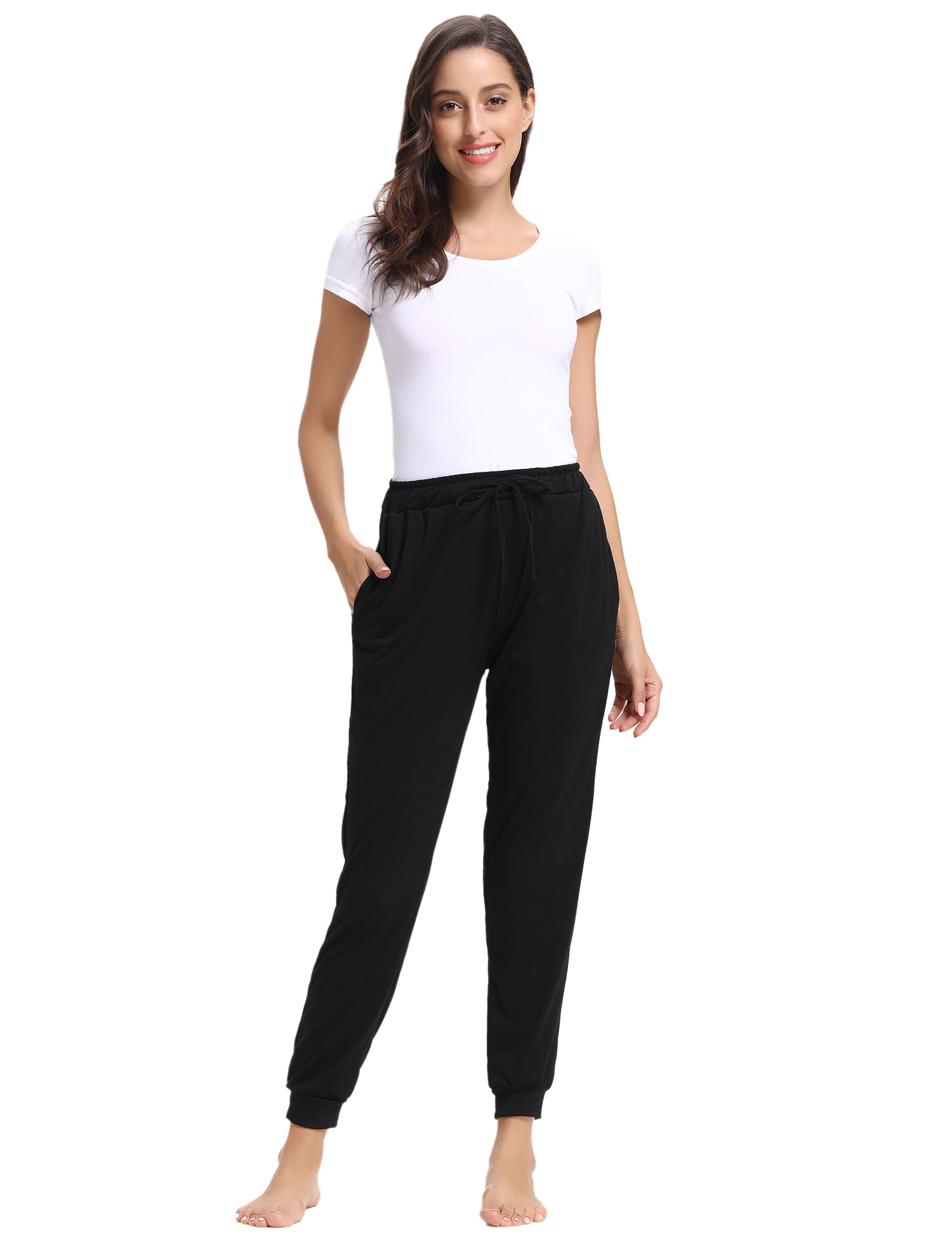Doaraha Women's Printed Solid Activewear Jogger Track Cuff Sweatpants -  Walmart.com