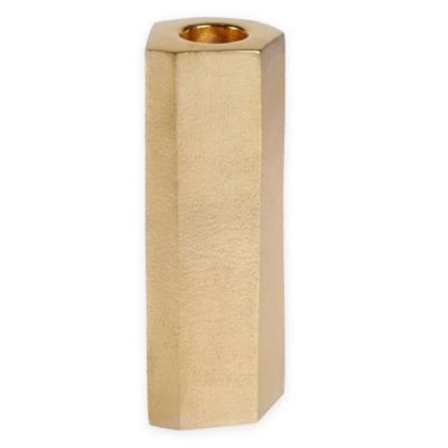 Bougeoir Hexagonal Incliné de Luxe Doré