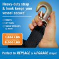 thumbnail image 2 of Car Traction Rope, Trailer Rope with Hook, Boat Rope, Tow Boat Trailer, Hook, Boat Winch, External Rescue Rope_Gift Of G, 2 of 5