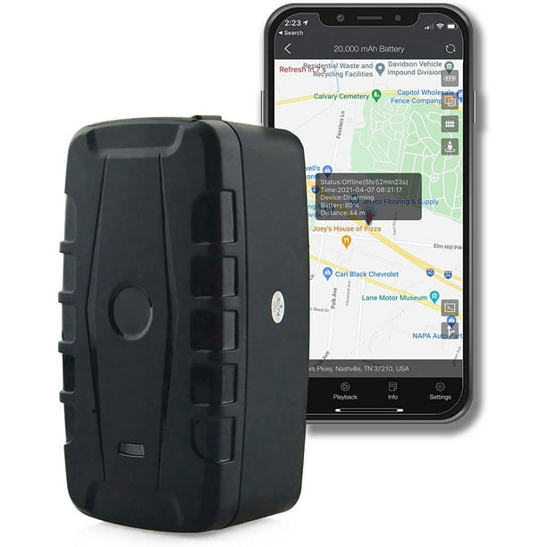 Rastreador GPS para vehículos: sistema de monitoreo de dispositivos de rastreo GPS en tiempo real 5G con cerca para niños, automóviles, vehículos, personas mayores: hasta 256 días de duració