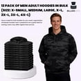 thumbnail image 2 of BILLIONHATS 12 Pack Wholesale Black Hoodie Sweatshirts, Mens Heavyweight Fleece Lined Pullover Hoodies, Bulk Adult Sweatshirts (Large), 2 of 7