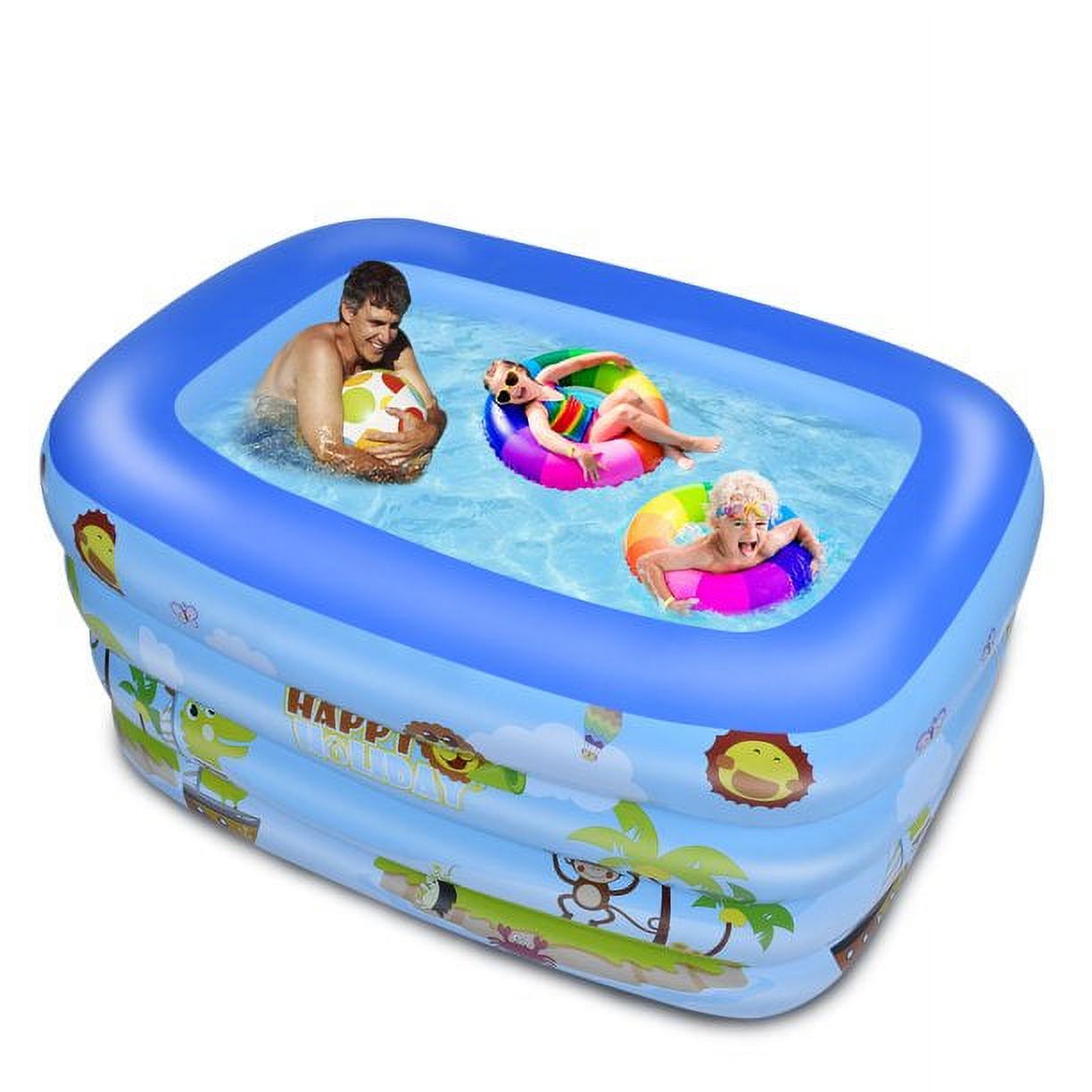 【匿名配送】Swimming Pool Amazon.com: Inflatable Swimming Pool, 71” x 51” x 28” Full
