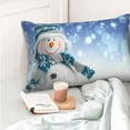 thumbnail image 6 of Disketp Pillow Covers Christmas Snowman In The Snow Pattern Throw Pillow Case Cushion Covers,Cushion For Bedroom,Couch,Home-16"X24", 6 of 9