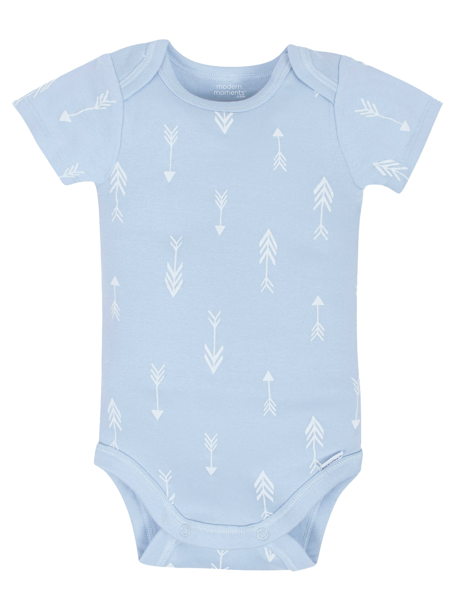 Modern Moments by Gerber Baby Boy Short Sleeve Onesies Bodysuits, 4-Pack, (Newborn-24 Months)