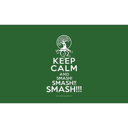 Keep Calm and Smash! Smash! Smash! Green Premium Playmat for MTG Yugioh! (Best Green Lands Mtg)