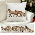 thumbnail image 3 of Funny Year Of The Horse Print Linen Pillow Cover, Decorative Square Pillowcase for Sofa Couch Home Decor, Living Room Bedroom Accent Cushion Cover 18x18 Inch, 3 of 9