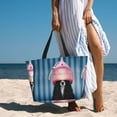 thumbnail image 6 of Pofeuu Dog in Hairdresser Print Beach Bag,Waterproof Sandproof Beach Tote Bag, Large Capacity Foldable Beach Bags for Women, 6 of 7