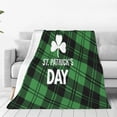 thumbnail image 1 of Fotbe St Patrick's day Manta de Franela Acolchonada con Estampado, Súper Suave y Esponjosa, Extra Grande para Sofá, Cama, Uso Todo el Año-60"x50", 1 of 7
