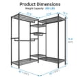 thumbnail image 3 of VIPEK L6 L Shape Clothing Rack 5-Tier Wire Garment Rack, 46.5" L x 46.5" W x 76.4" H, Max Load 850LBS, Black, 3 of 8